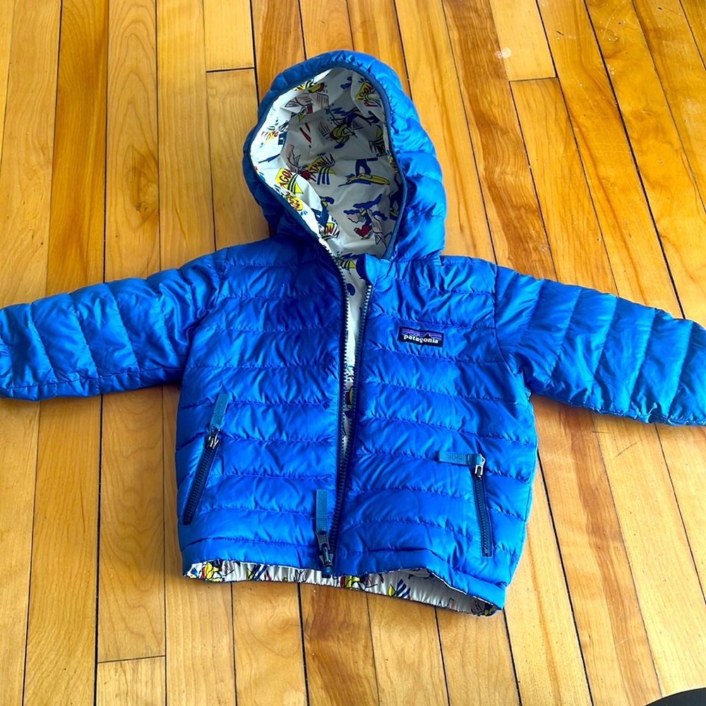 Patagonia Baby/ toddler reversible down jacket